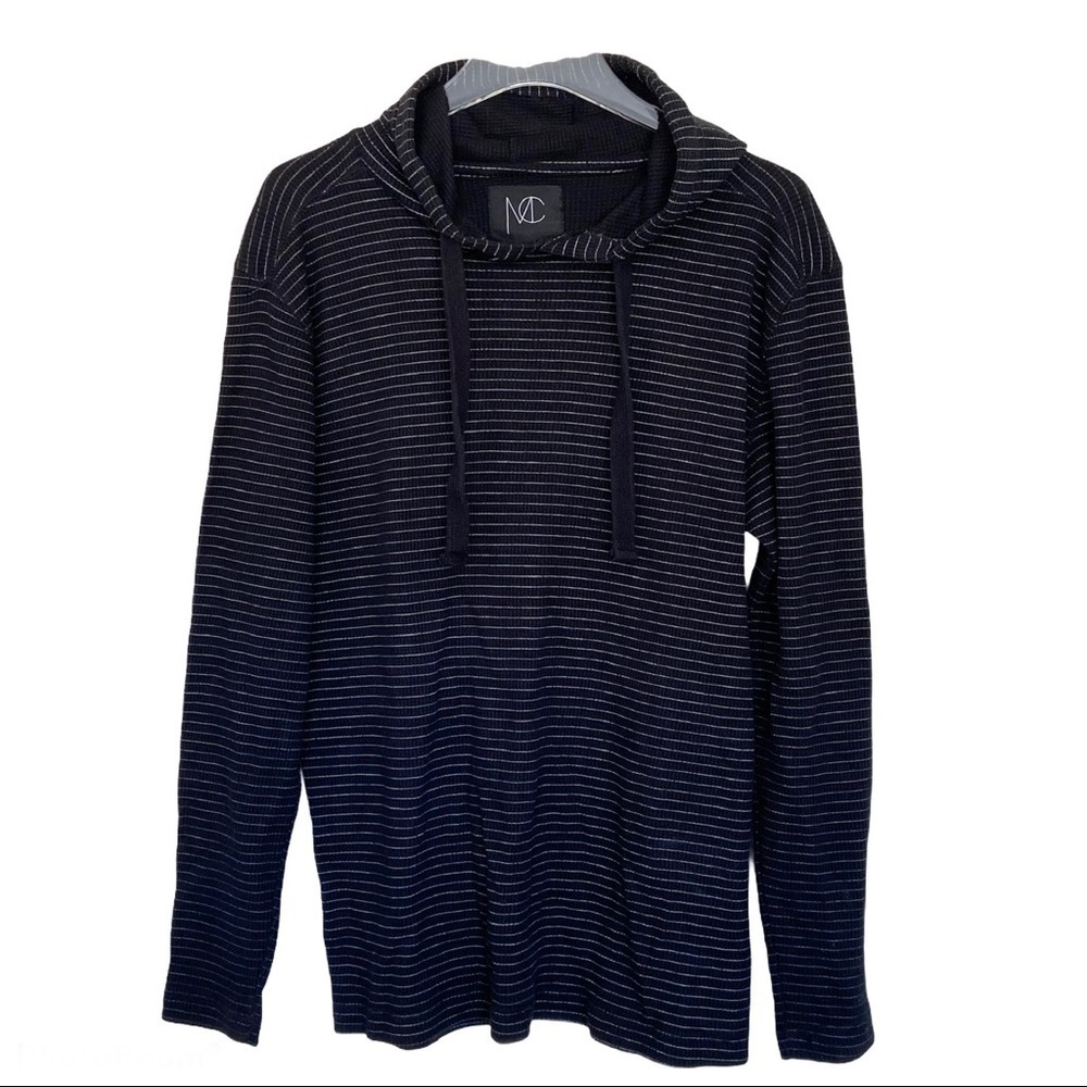 Modern Culture Black White Stripes Hoodie XL